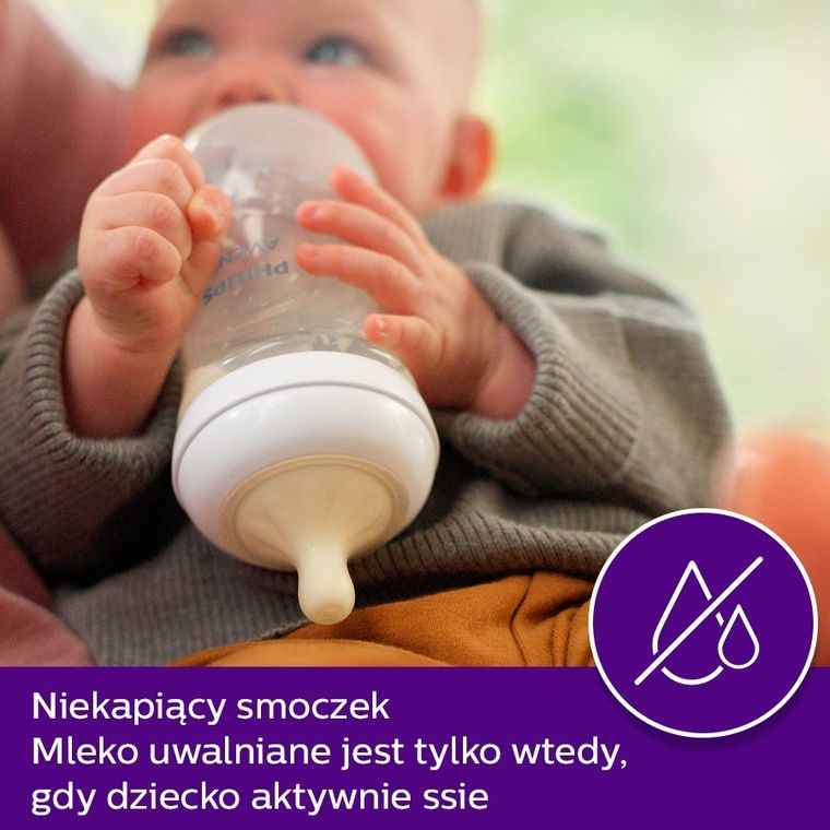 Philips Avent, Responsywne Smoczki Natural, smoczek do butelki, 6m+, 2 szt.