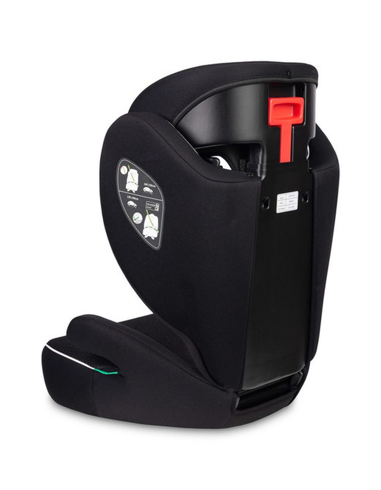 Caretero, Breezy, fotelik samochodowy 2w1, podstawka, black, 100-150 cm
