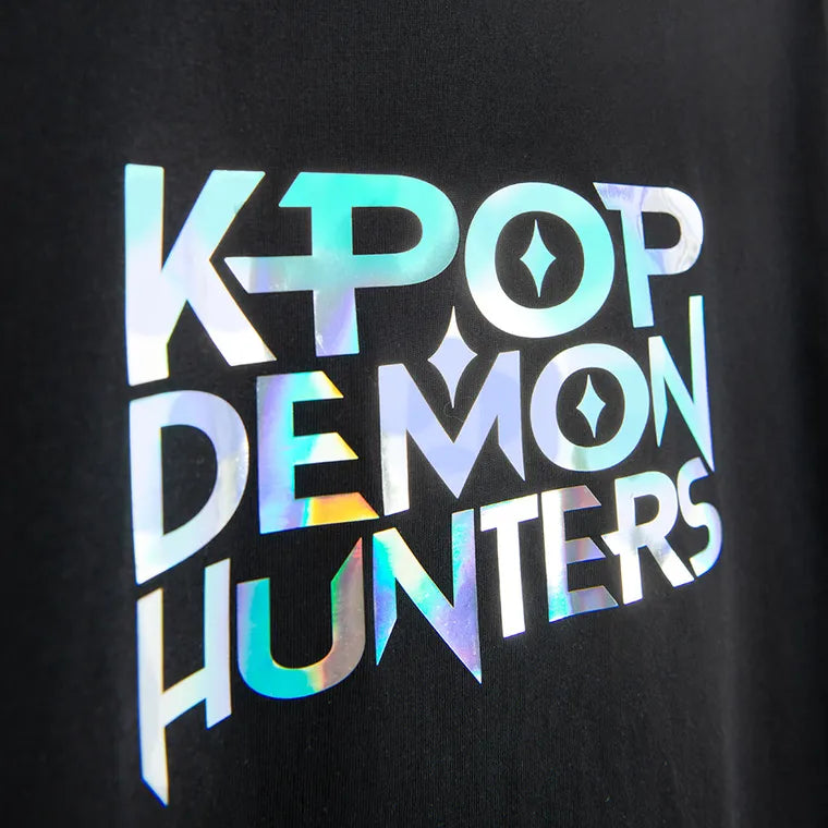 Cool Club, T-shirt dziewczęcy, czarny, K-Pop Demon Hunters
