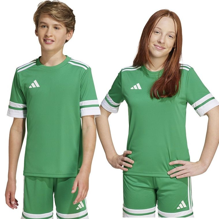 T-shirt dziecięcy, biały, Adidas Squadra