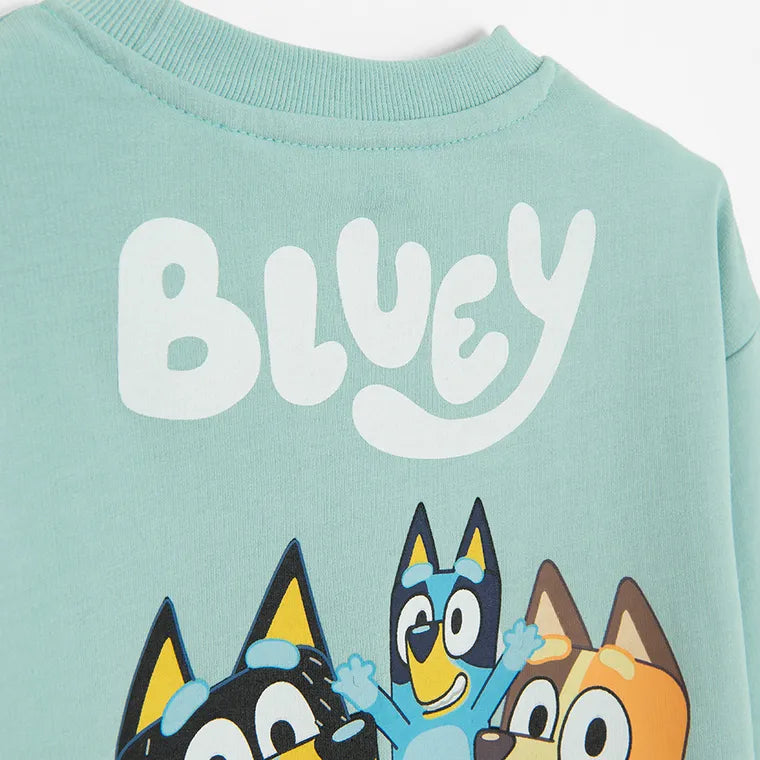 Cool Club, Bluzka dziewczęca z długim rękawem, niebieska, Bluey