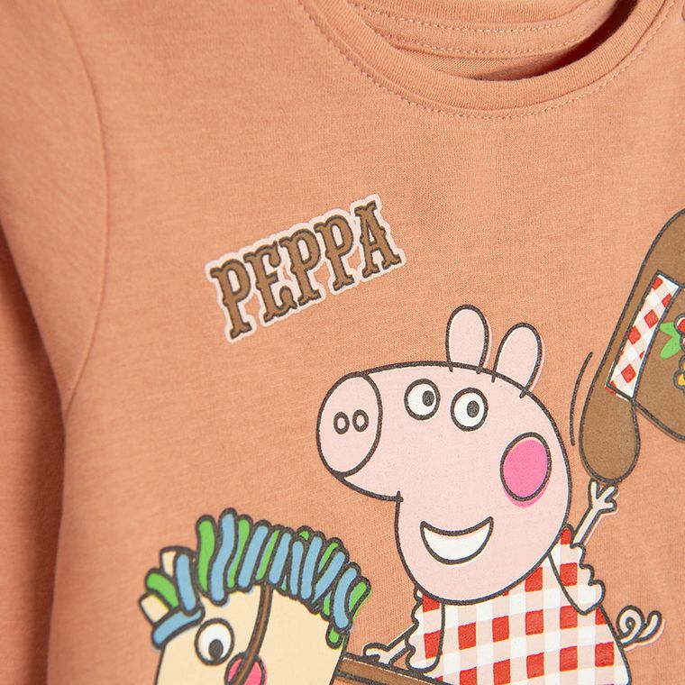 Cool Club, Bluza dziewczęca, beżowa, Świnka Peppa