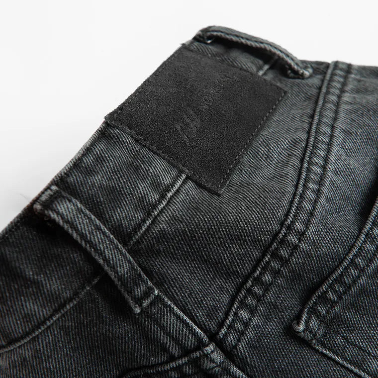Regulowane grafitowe jeansy o kroju super baggy NOWEAR