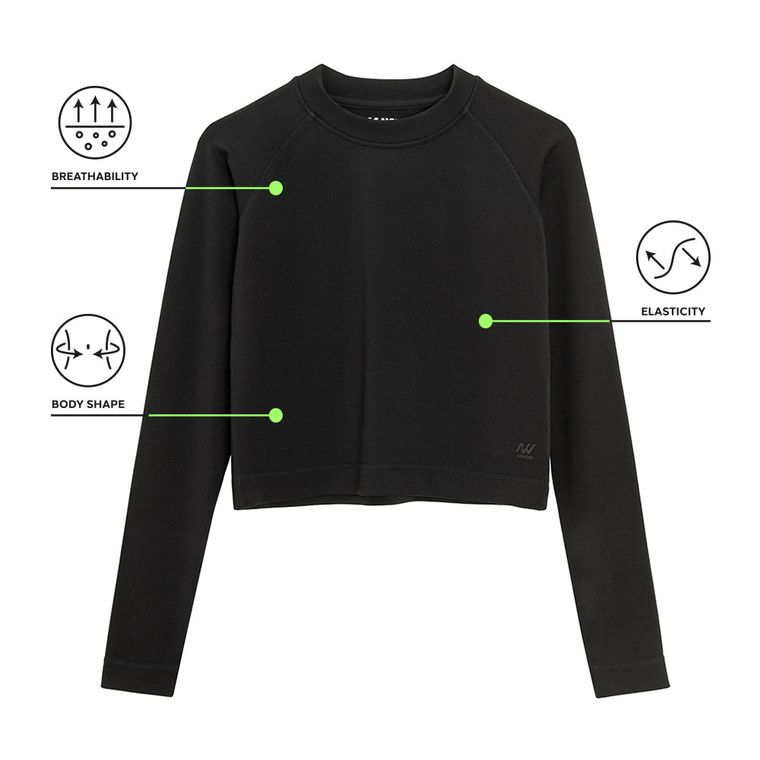 Dopasowana koszulka treningowa crop top NOWEAR