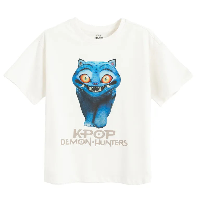 Cool Club, T-shirt dziewczęcy, ecru, K-Pop Demon Hunters