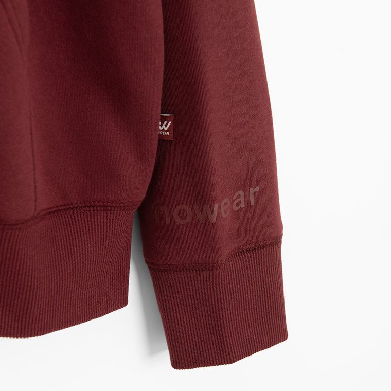 Rozpinana bordowa bluza oversize z kapturem NOWEAR