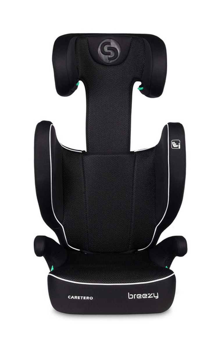 Caretero, Breezy, fotelik samochodowy 2w1, podstawka, black, 100-150 cm