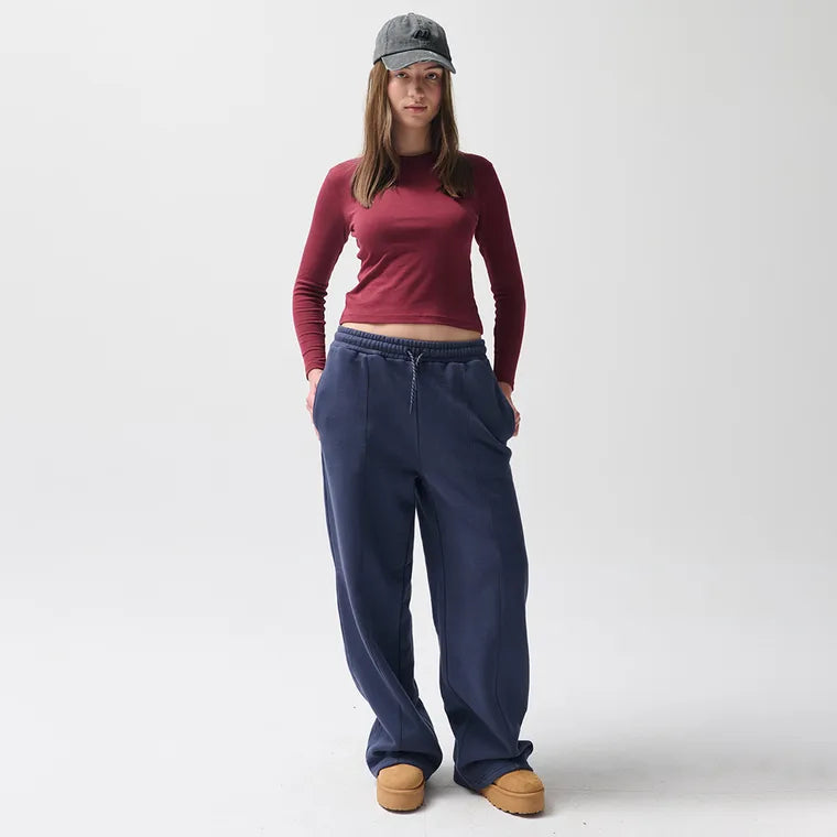 Spodnie dresowe z szeroką nogawką wide oversize NOWEAR