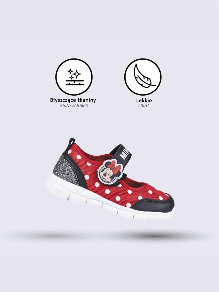 Buty sportowe dziewczęce, czerwone, Myszka Minnie, Cerda