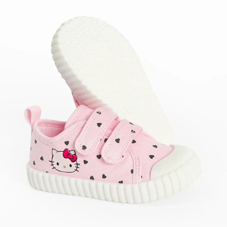 Cool Club, Trampki dziewczęce, różowe, Zdrowa Stopa, podeszwa Barefoot, Hello Kitty