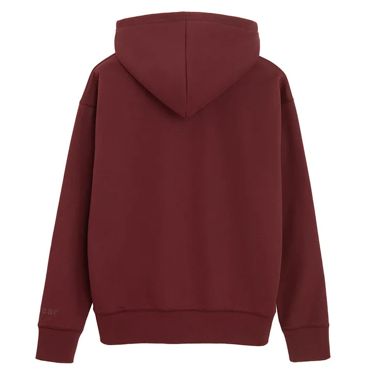 Rozpinana bordowa bluza oversize z kapturem NOWEAR