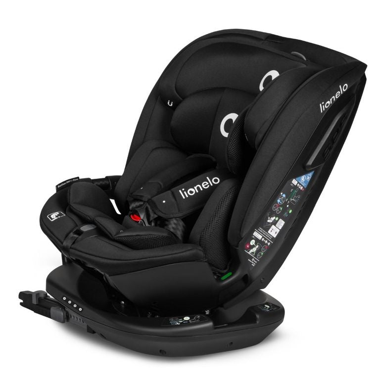 Lionelo, Bastiaan, RWF, I-size, fotelik samochodowy, Black Carbon, 0-36 kg, 40-150 cm