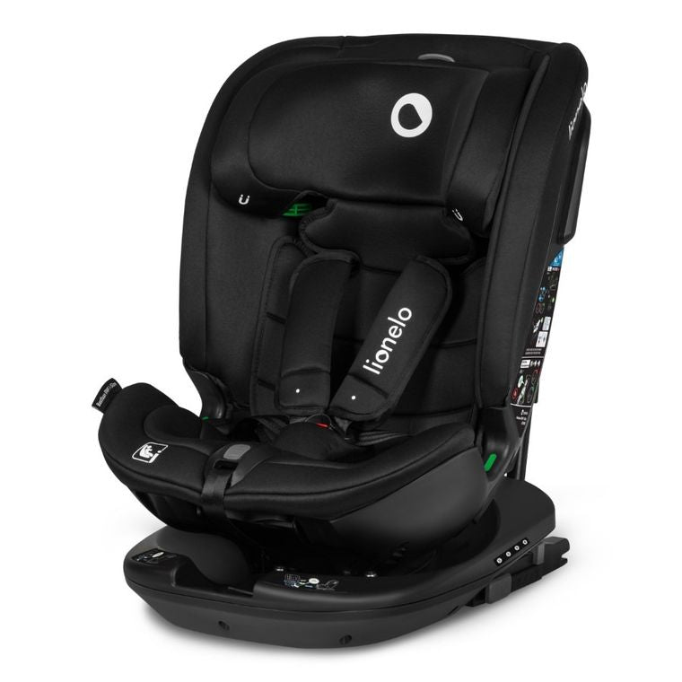 Lionelo, Bastiaan, RWF, I-size, fotelik samochodowy, Black Carbon, 0-36 kg, 40-150 cm