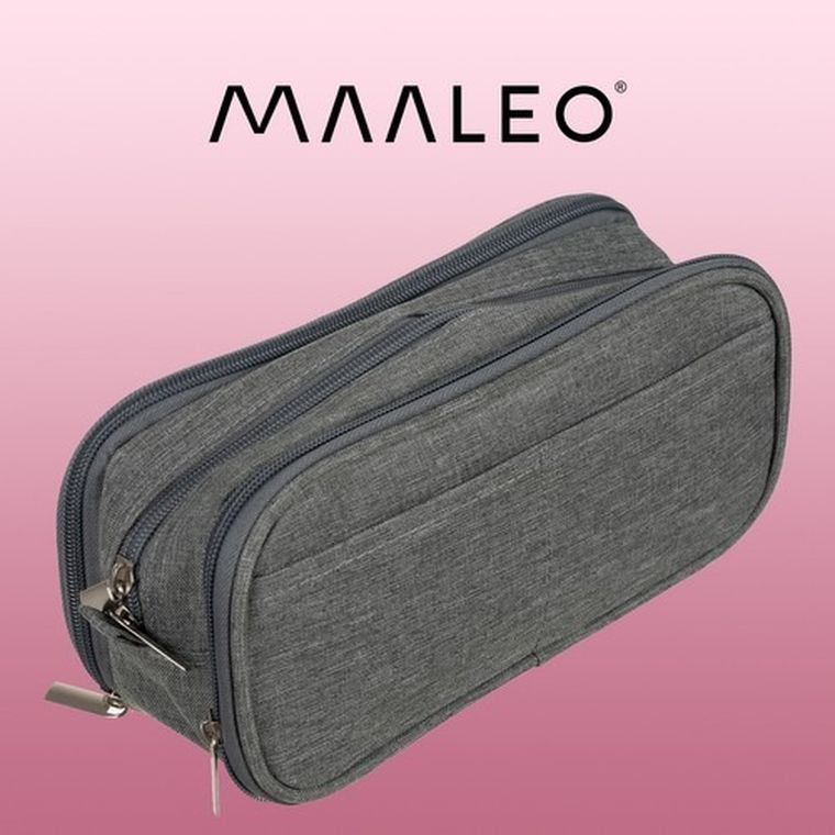 Maaleo, piórnik rozkładany, trzykomorowy, szary