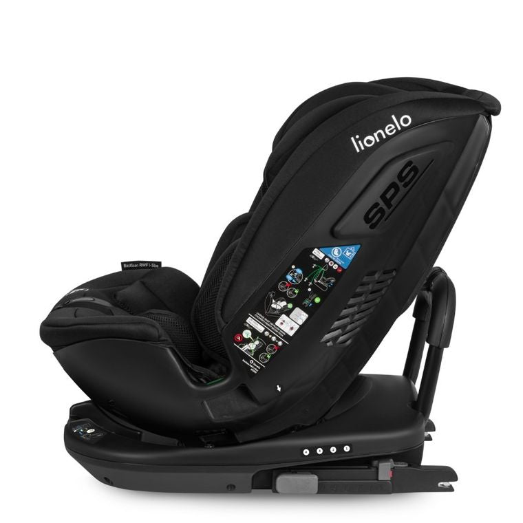 Lionelo, Bastiaan, RWF, I-size, fotelik samochodowy, Black Carbon, 0-36 kg, 40-150 cm