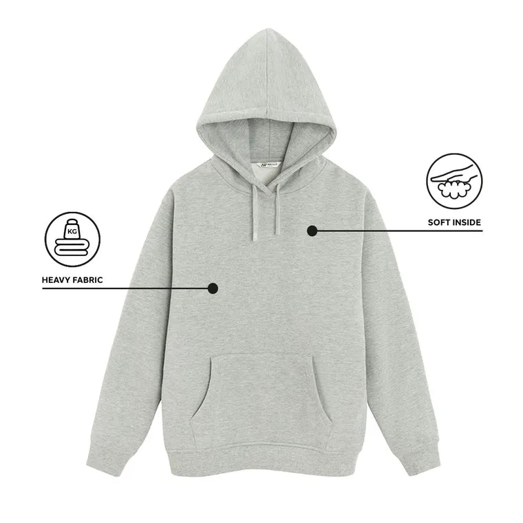 Szara bluza oversize z kapturem NOWEAR