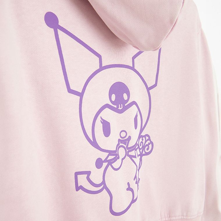 Cool Club, T-shirt dziewczęcy, oversize, fioletowy, Kuromi