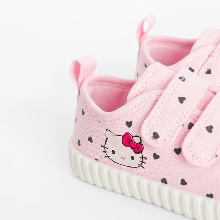 Cool Club, Trampki dziewczęce, różowe, Zdrowa Stopa, podeszwa Barefoot, Hello Kitty