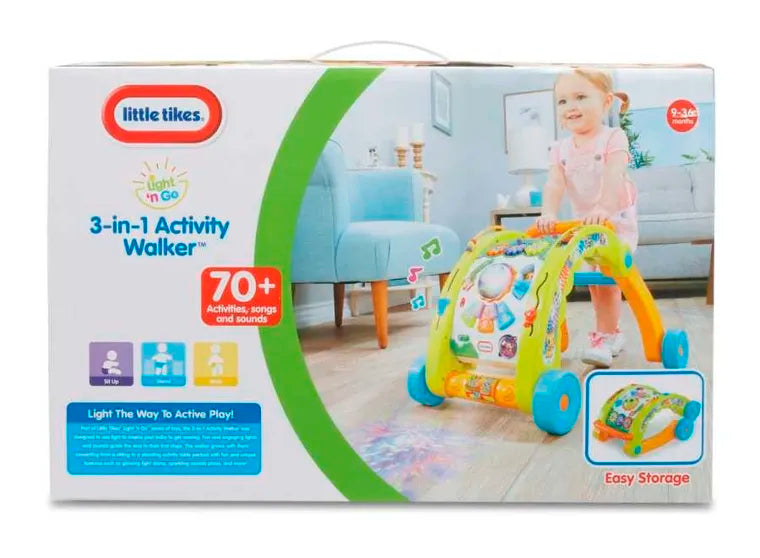 Little Tikes, chodzik i stół aktywności 3w1, zielony
