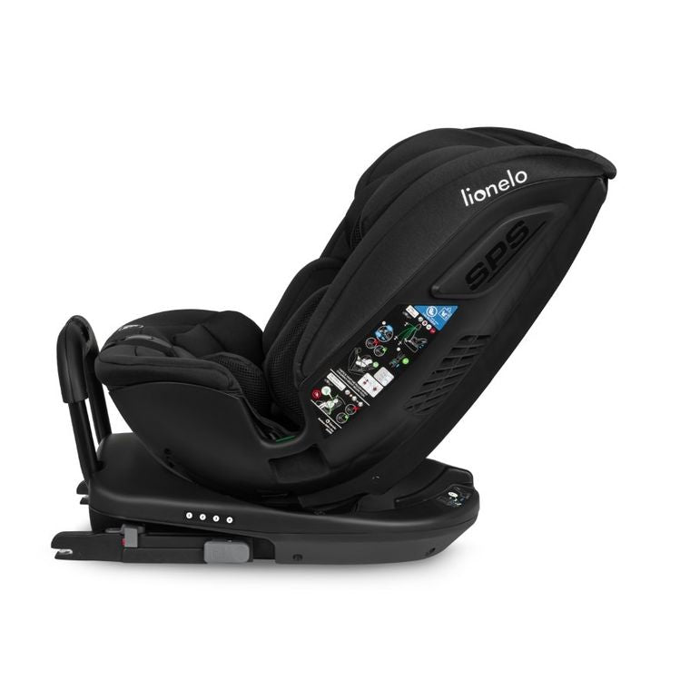 Lionelo, Bastiaan, RWF, I-size, fotelik samochodowy, Black Carbon, 0-36 kg, 40-150 cm