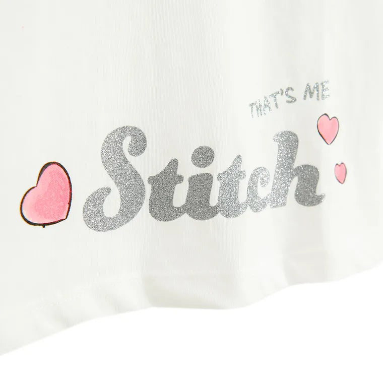 Cool Club, T-shirt dziewczęcy, biały, Lilo i Stitch