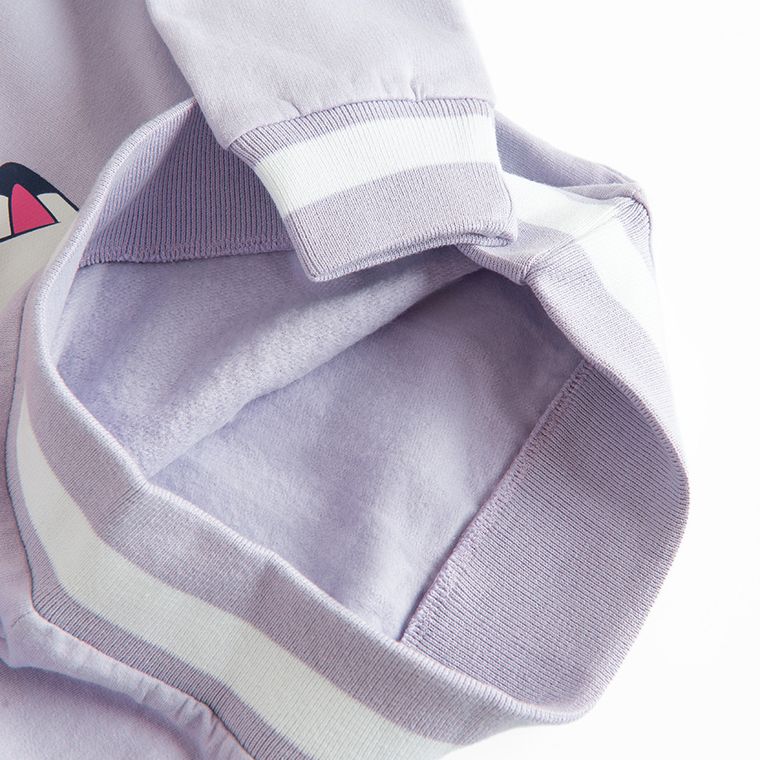 Bluza dziewczęca z kapturem, fioletowa, Koci Domek Gabi, Licence Brand
