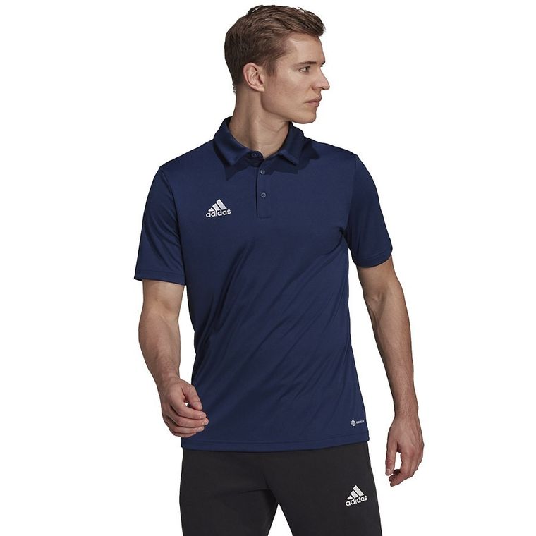 Koszulka polo męska z krótkim rękawem, czarna, Adidas Entrada 22 Polo