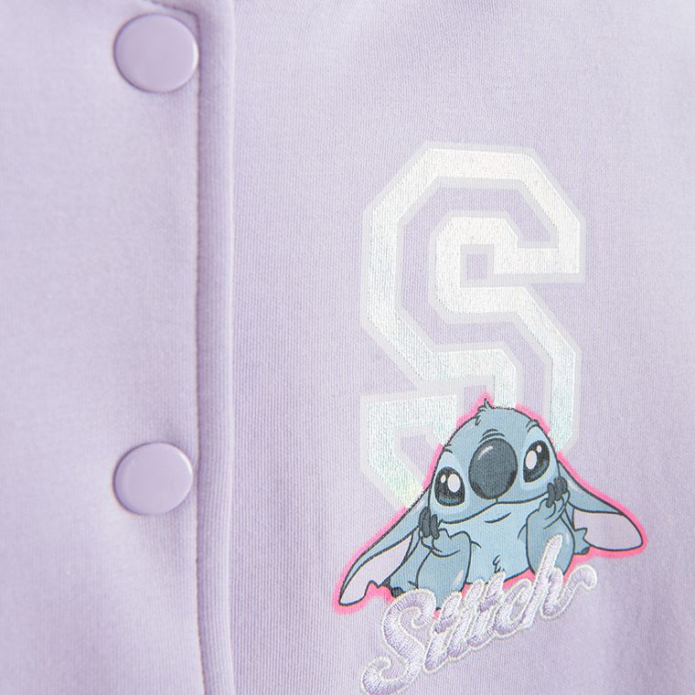 Cool Club, Bluza bejsbolówka dziewczęca, rozpinana, mix, Lilo i Stitch