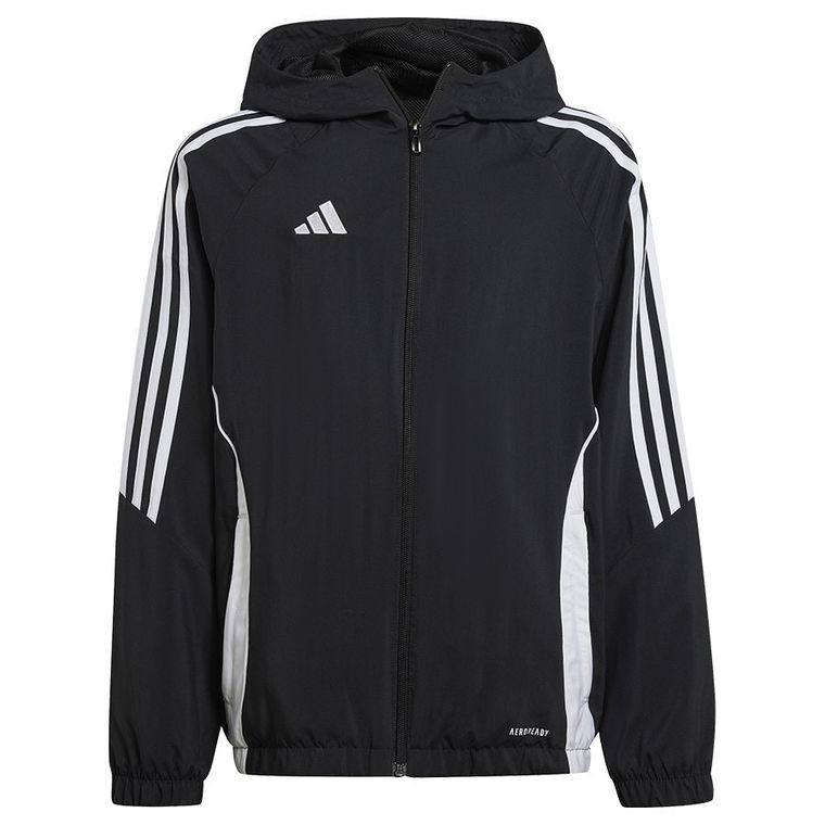 Kurtka dziecięca z kapturem, czarna, Adidas