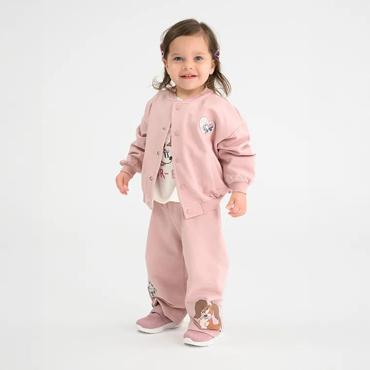 Cool Club, Bluza bejsbolówka dziewczęca, rozpinana, różowa, Myszka Minnie