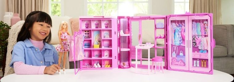 Barbie, Szafa Marzeń 3.0, domek do zabawy z lalką i akcesoriami