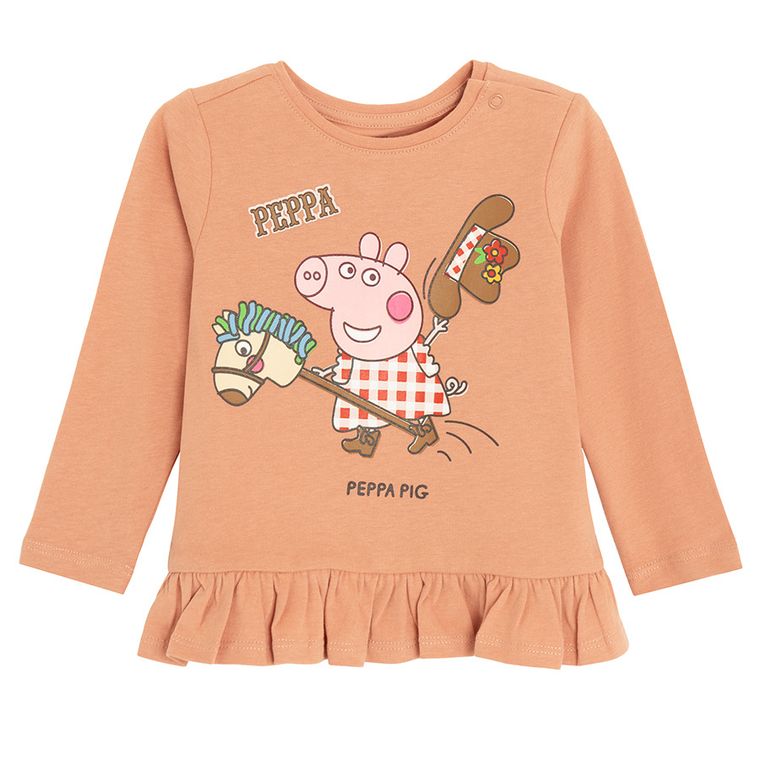 Cool Club, Bluza dziewczęca, beżowa, Świnka Peppa