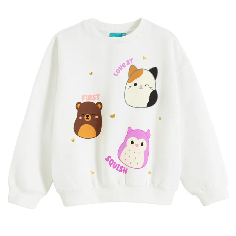 Cool Club, Bluza dziewczęca, biała, Squishmallows