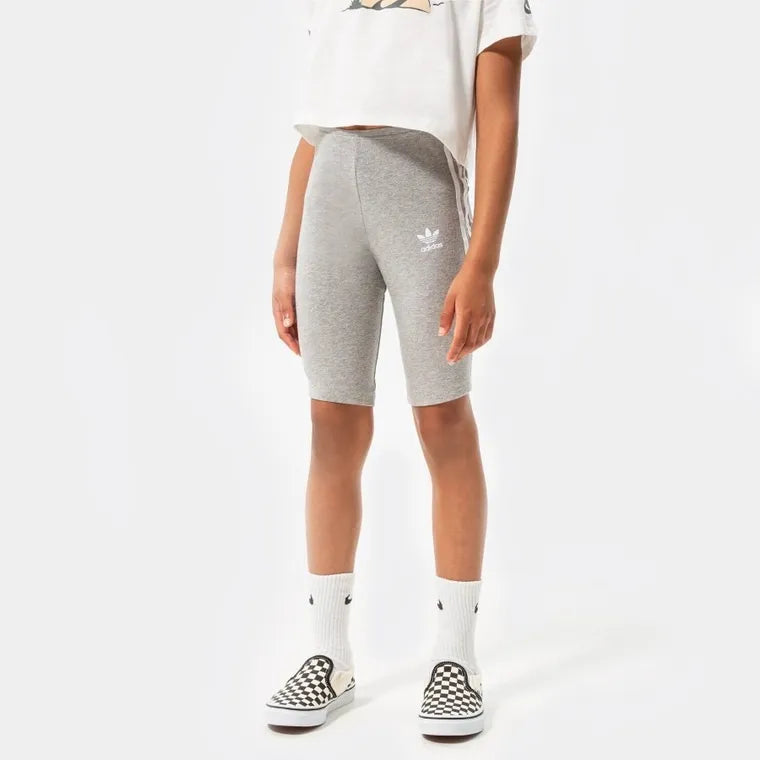 Legginsy dziewczęce, kolarki, szare, Adidas