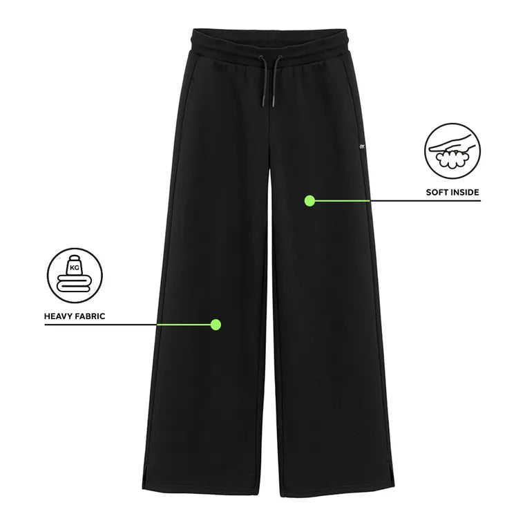 Spodnie dresowe z szeroką nogawką wide oversize NOWEAR