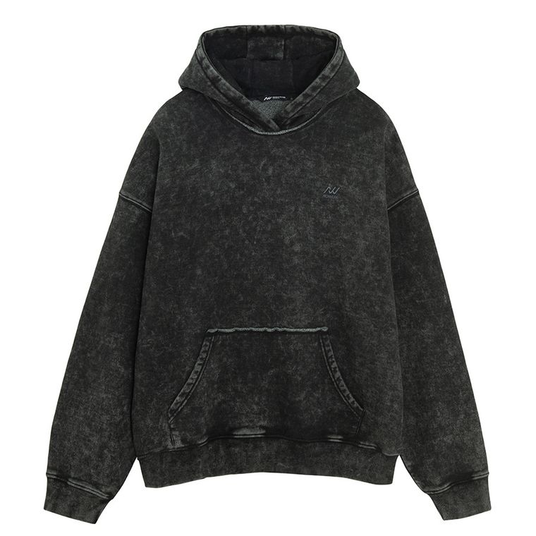 Grafitowa bluza z kapturem o kroju oversize NOWEAR