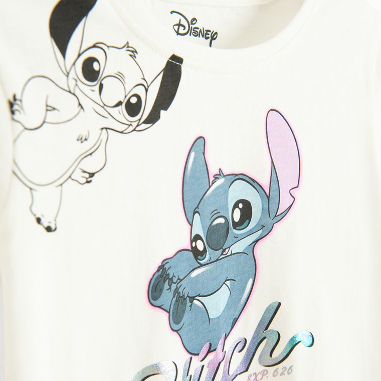 Cool Club, Bluzka dziewczęca z długim rękawem, biała, Lilo i Stitch