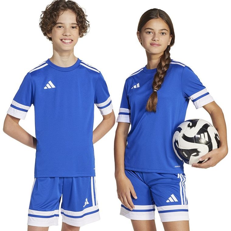 T-shirt dziecięcy, biały, Adidas Squadra