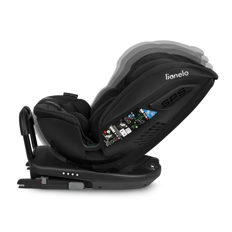 Lionelo, Bastiaan, RWF, I-size, fotelik samochodowy, Black Carbon, 0-36 kg, 40-150 cm