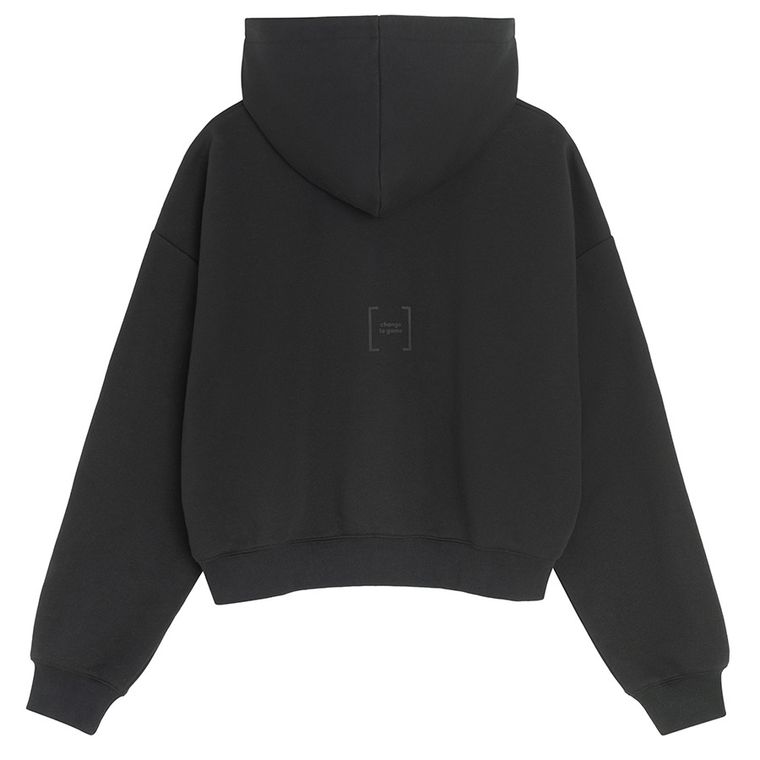 Czarna bluza cropp boxy z kapturem NOWEAR