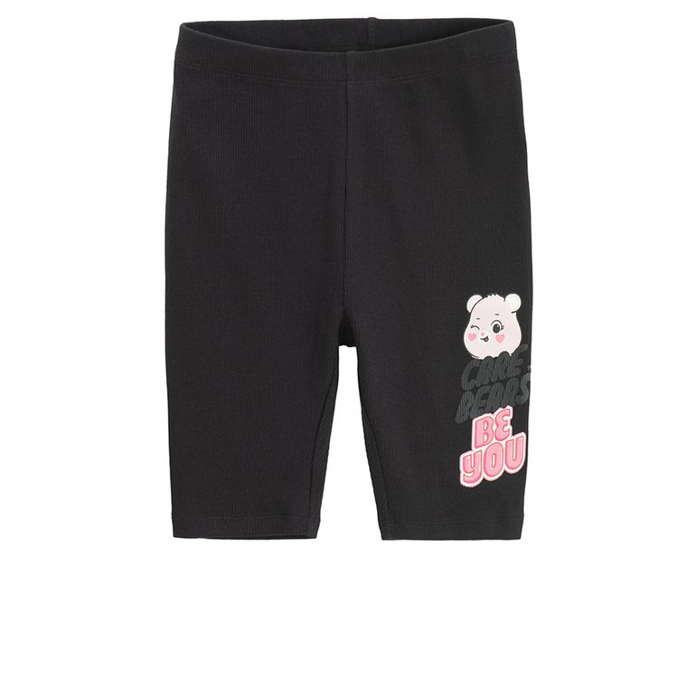 Cool Club, Komplet dziewczęcy, T-shirt, crop top, Legginsy, kolarki, prążkowane, mix, Troskliwe Misie